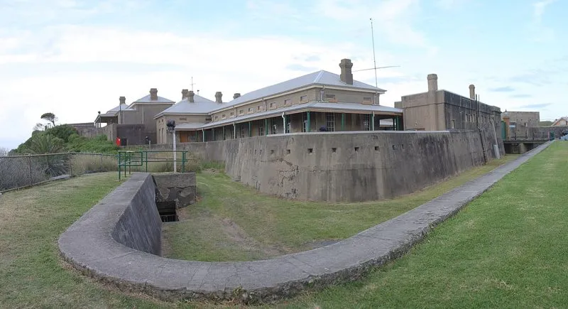 Fort Scratchley on the headland above Newcastle Beach