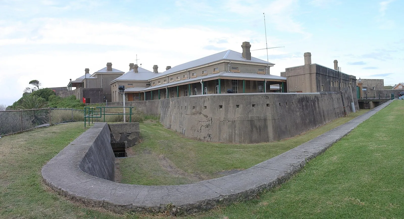 Fort Scratchley on the headland above Newcastle Beach