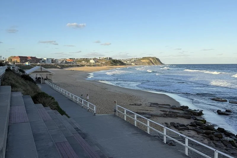 Merewether Beach from the ocean baths, looking north to Bar Beach