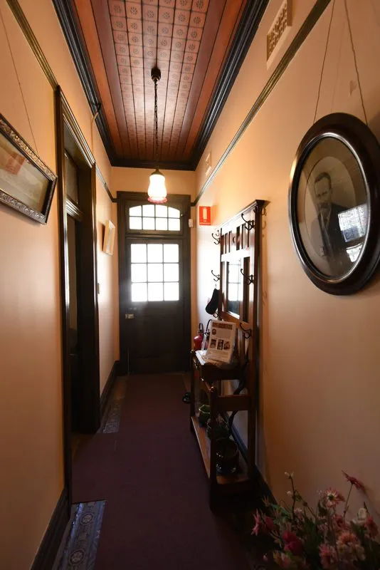 The hallway of Miss Porter's House, an Edwardian terrace in Newcastle West