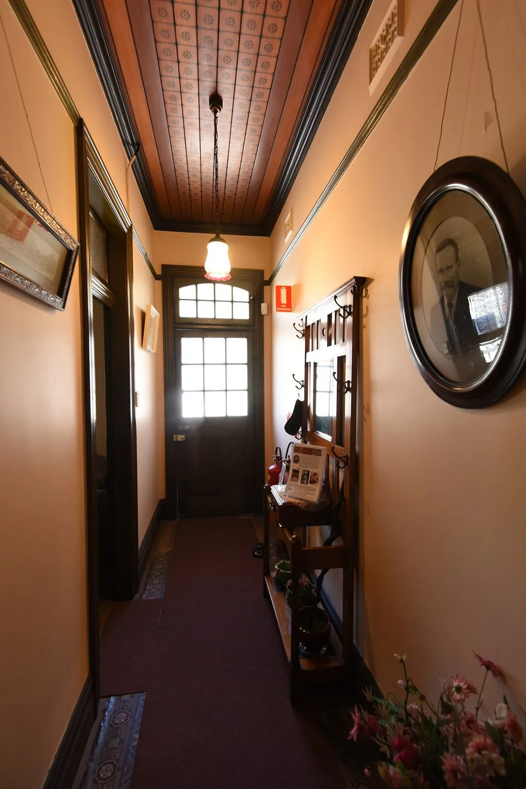 The hallway of Miss Porter's House, an Edwardian terrace in Newcastle West